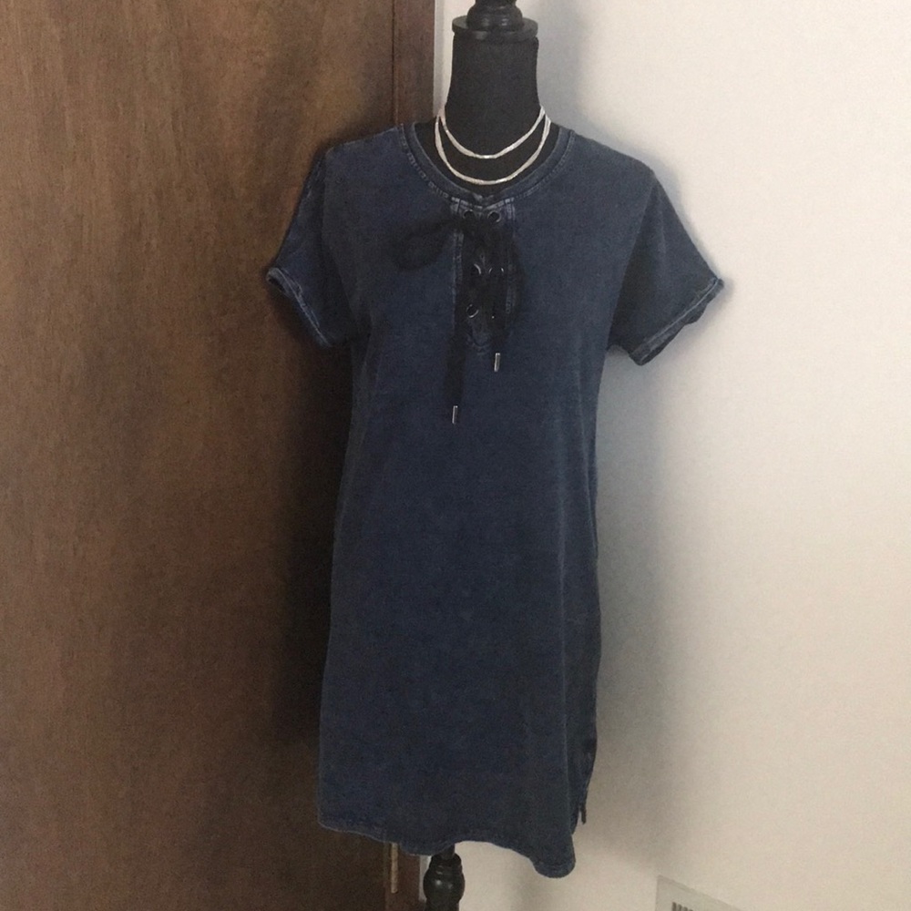 Super Cute Casual Paper Crane Denim Dress